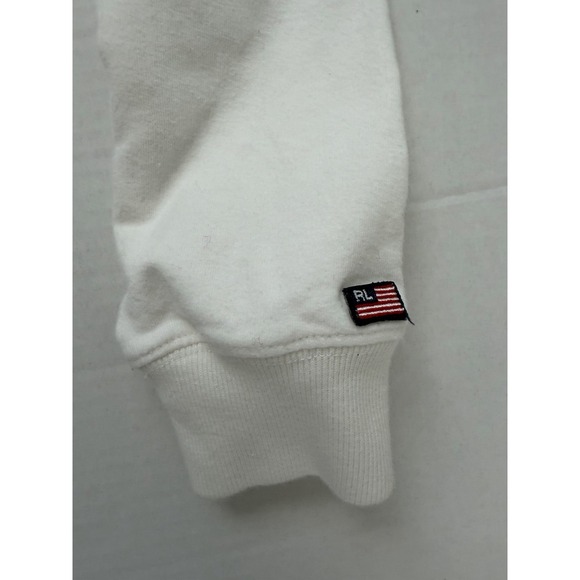 Polo Jeans Ralph Lauren Vintage Y2K Zip Women's Pullover Sweatshirt Small White - Picture 3 of 7